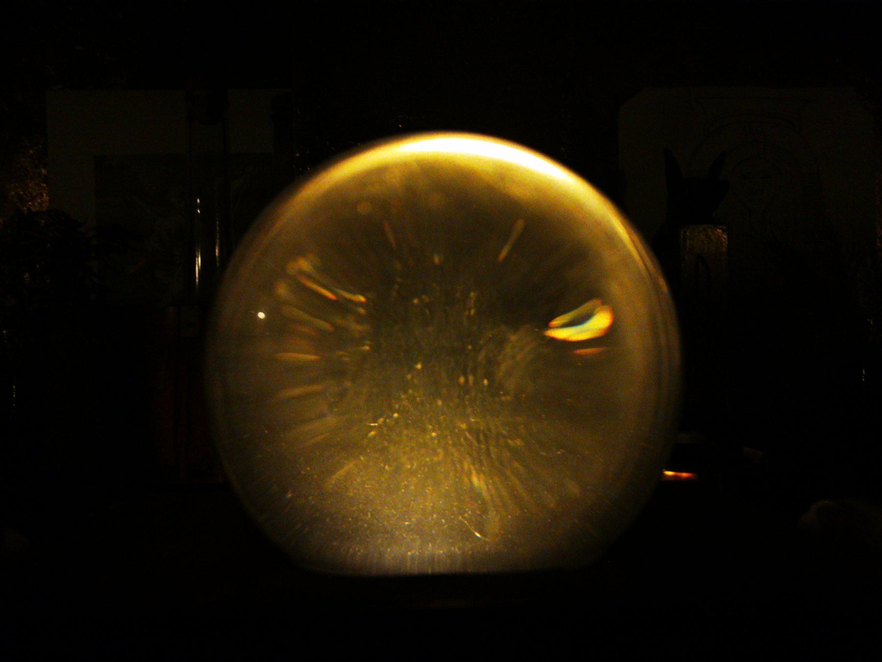 A golden Sun sphere — celestial light fixed into matter